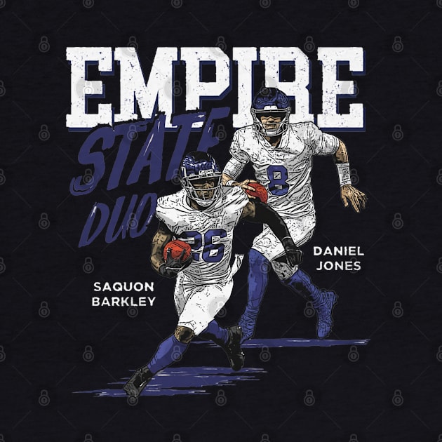 Saquon Barkley & Daniel Jones New York G Empire State Duo by Chunta_Design
